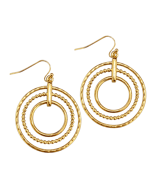 Triple Round Earring