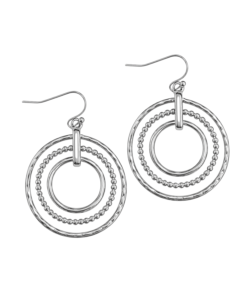 Triple Round Earring
