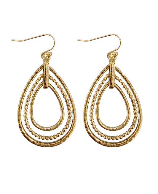 Triple Teardrop Earring