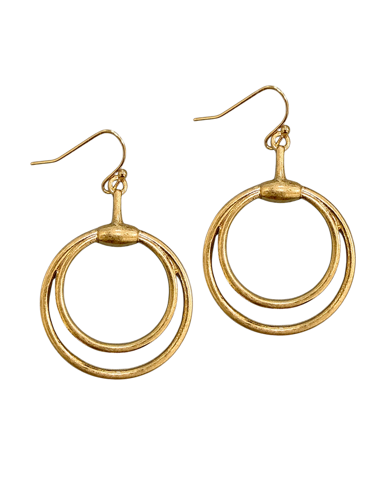 Double Circle Metal Earring