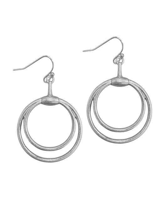 Double Circle Metal Earring