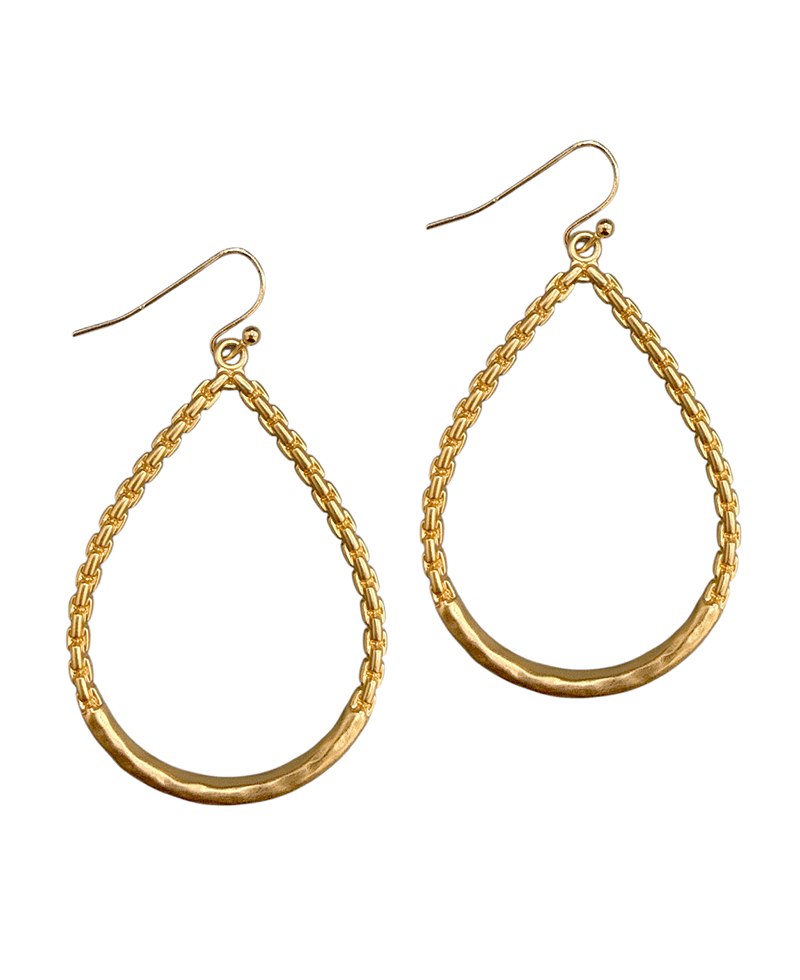 Rope & Plated Teardrop Earring