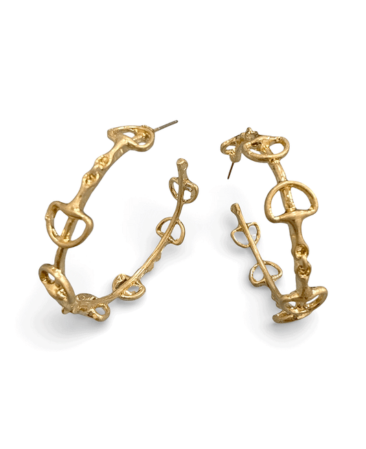 Horsebit Linked Hoop Earring