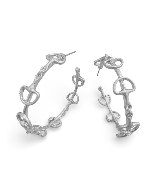 Horsebit Linked Hoop Earring