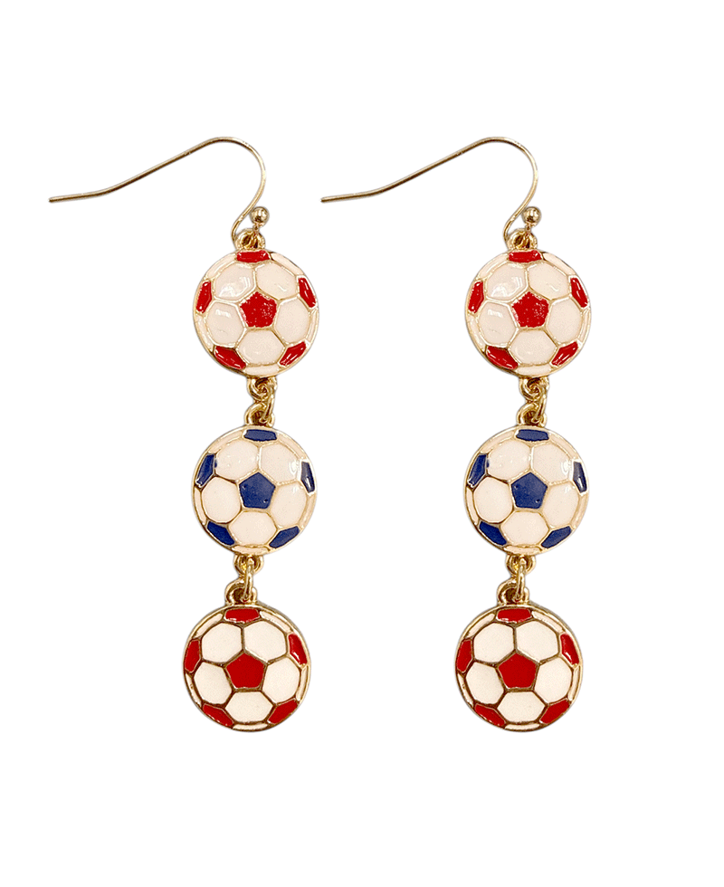 Soccer Ball Drop Earring
