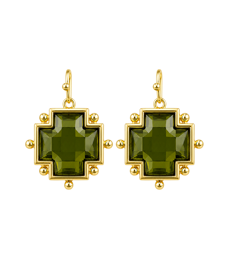 Cross Shaped Resin Panel Earring