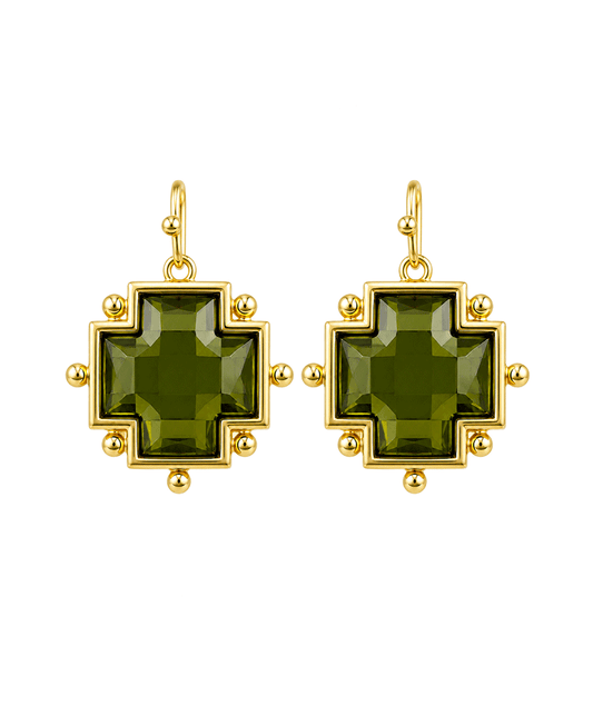 Cross Shaped Resin Panel Earring