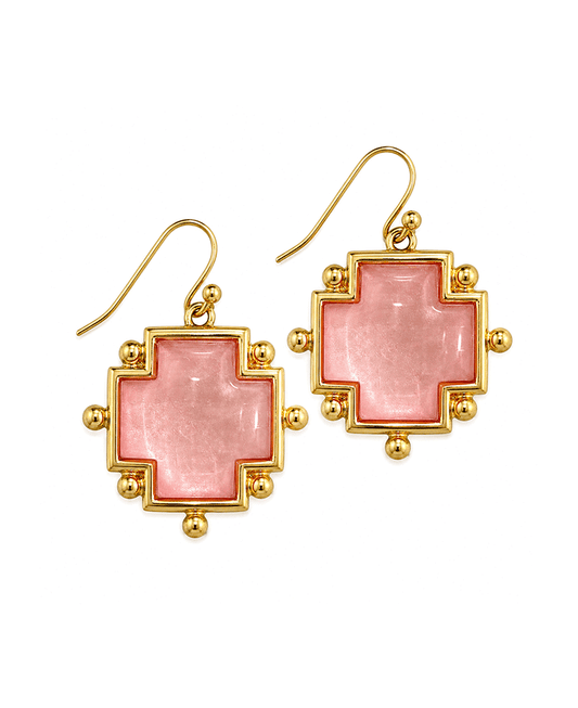 Cross Shaped Resin Panel Earring