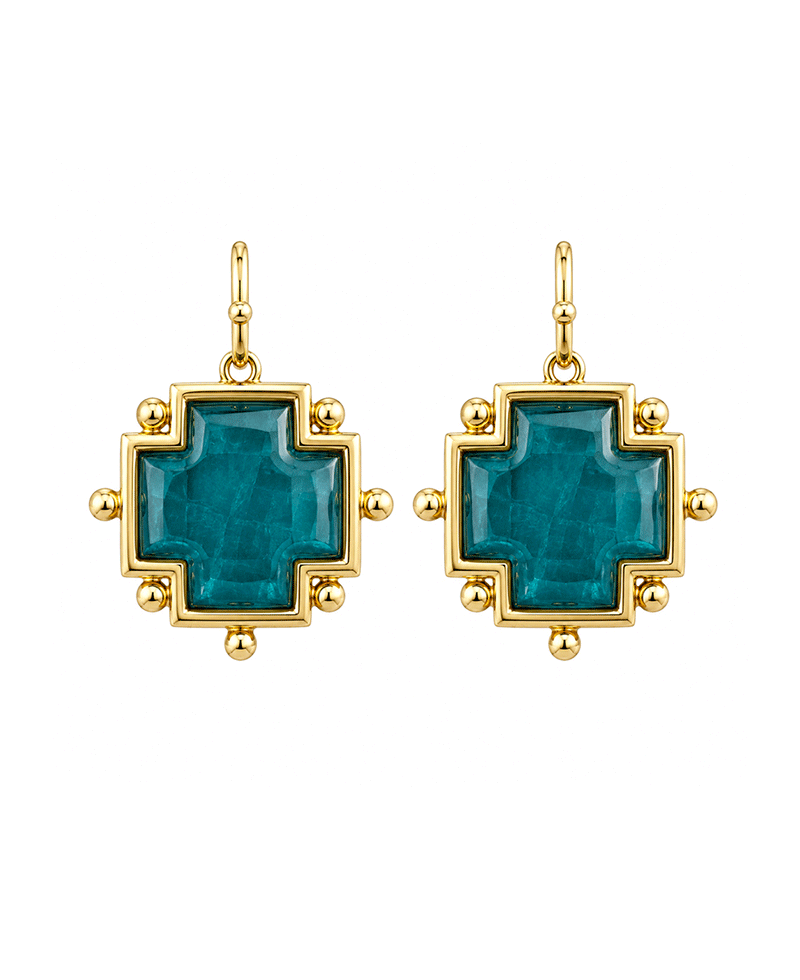 Cross Shaped Resin Panel Earring