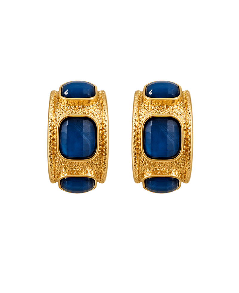 Textured Metallic Hoop Earring