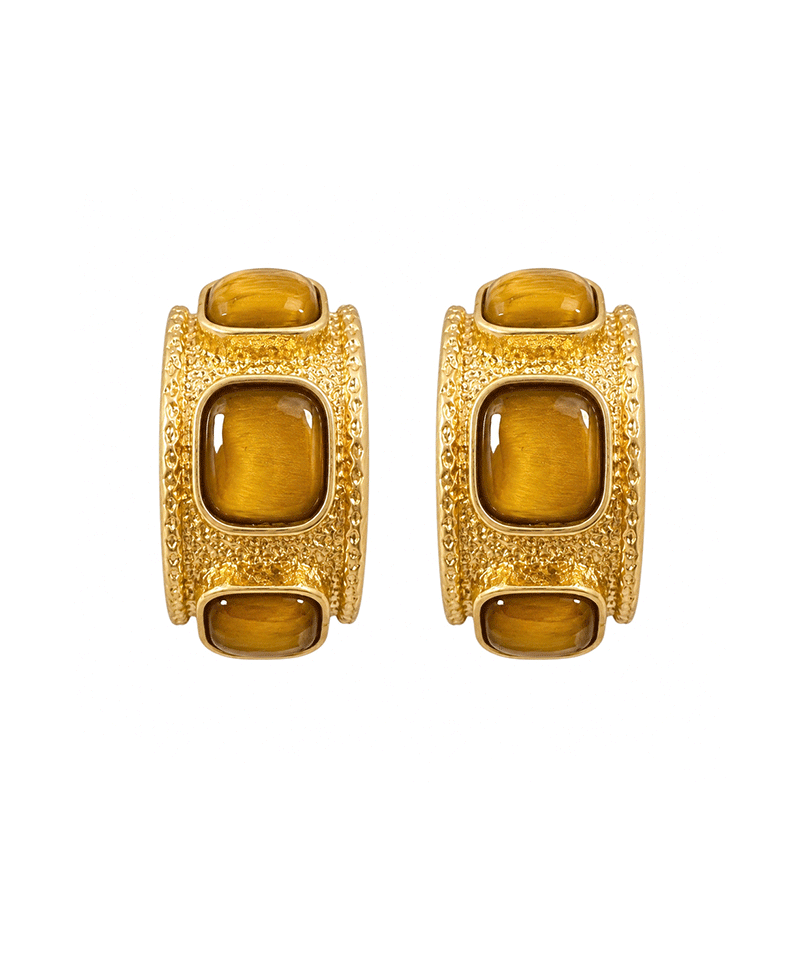 Textured Metallic Hoop Earring