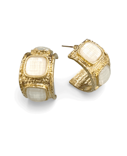 Textured Metallic Hoop Earring