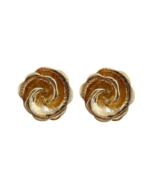 Swirling Floral Design Earring