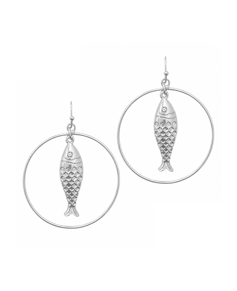 Fish Hoop Earring