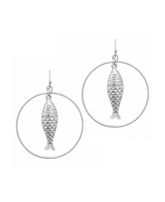 Fish Hoop Earring