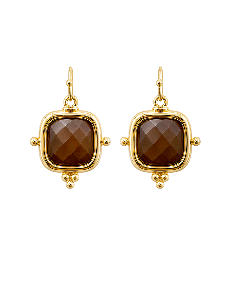 Cushion Cut Stone Drop Earring