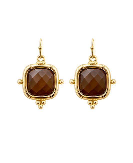 Cushion Cut Stone Drop Earring