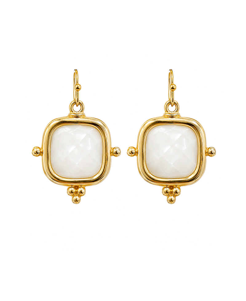 Cushion Cut Stone Drop Earring