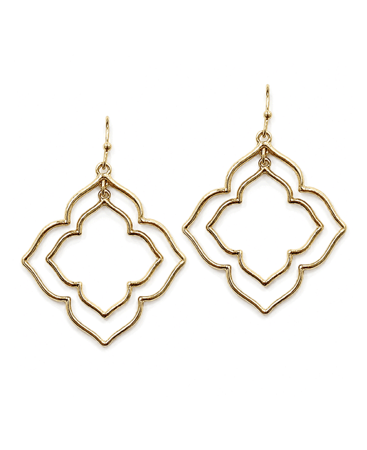 Double Open Quatrefoil Earring
