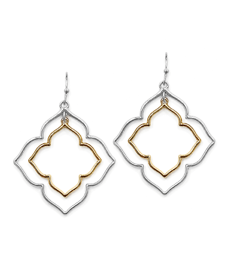 Double Open Quatrefoil Earring