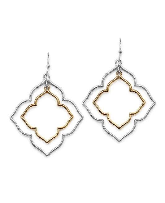 Double Open Quatrefoil Earring