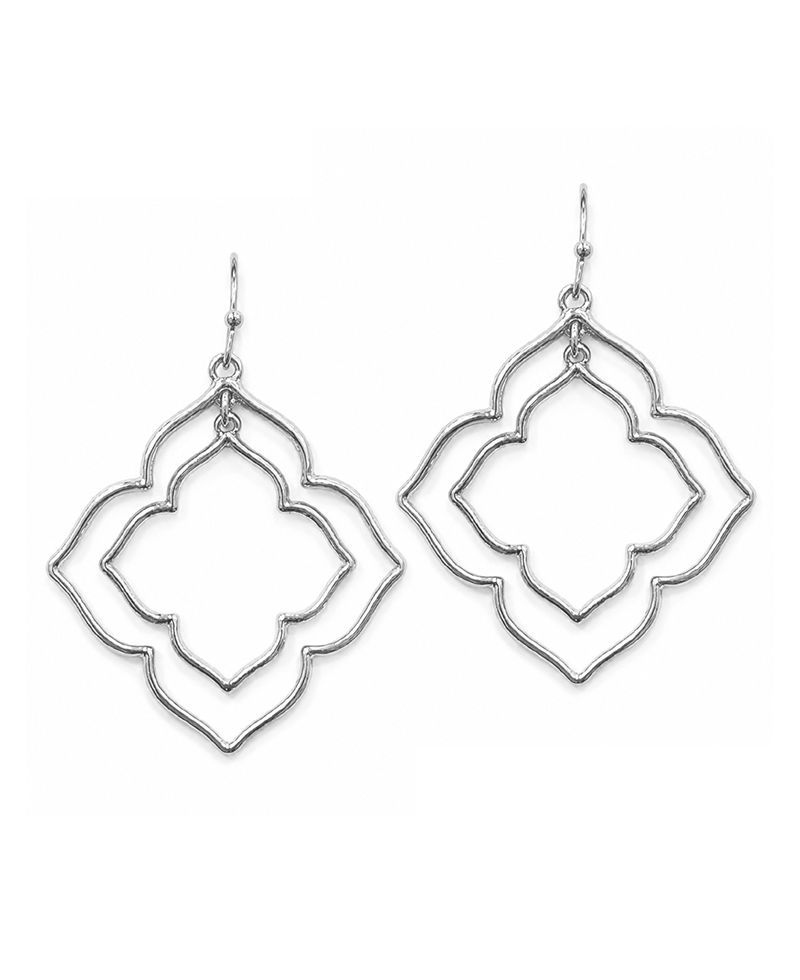 Double Open Quatrefoil Earring