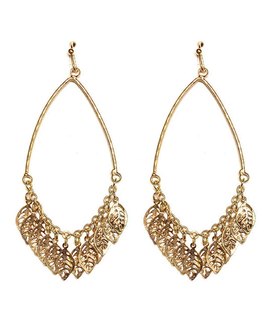 Dangle Leaf Metal Earring