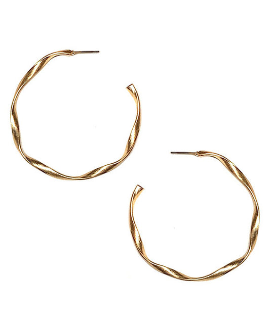 Metal Twisted Hoop Earring