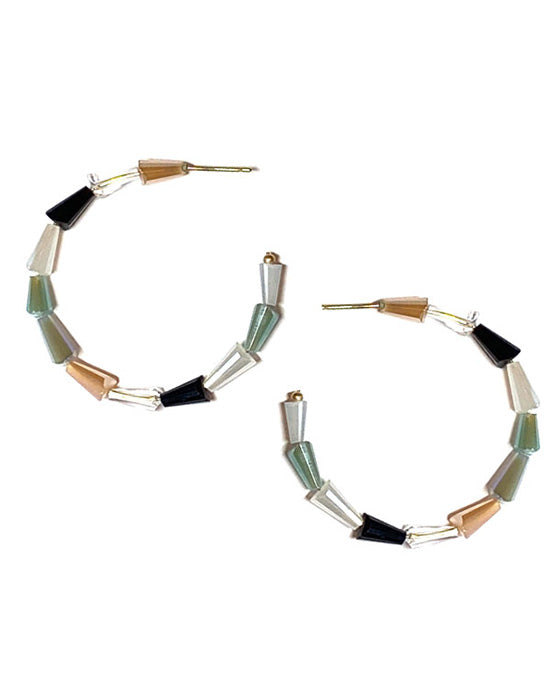 Beaded Hoop Earring