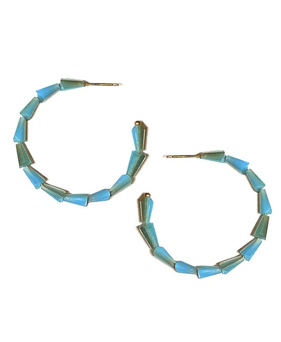 Beaded Hoop Earring