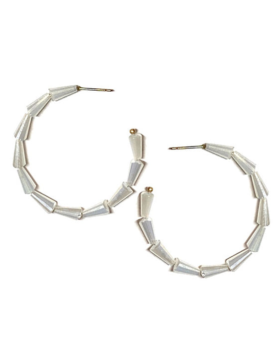 Beaded Hoop Earring