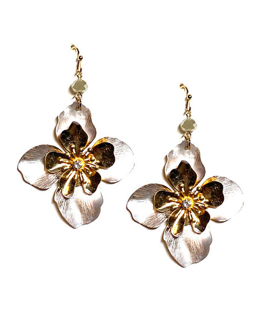 Metal Flower Earring