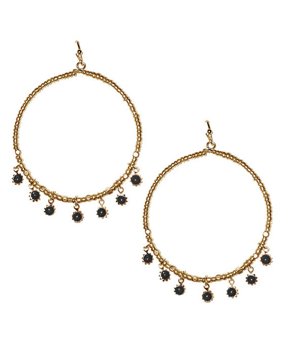 Metal Round w/ Charms Earring