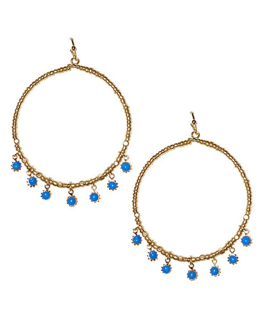 Metal Round w/ Charms Earring