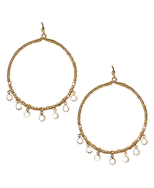 Metal Round w/ Charms Earring