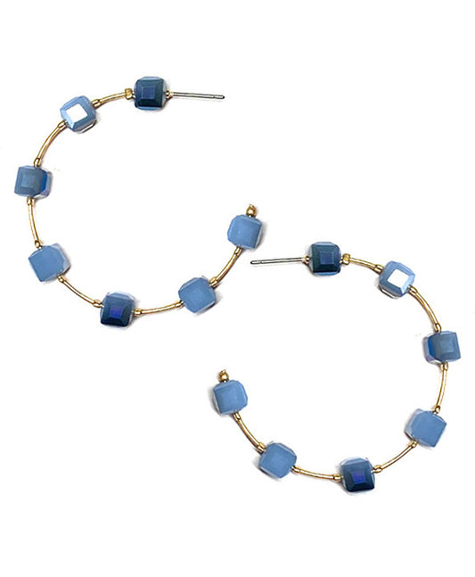 Wire w/ Beads Hoop Earring