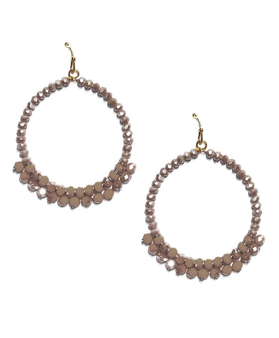 Beaded Round Earring