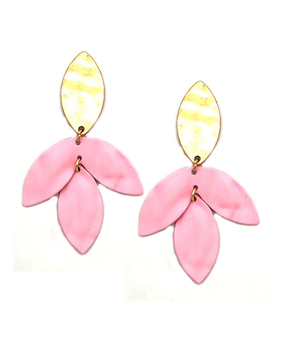 Flower Shape Metal Post Earring