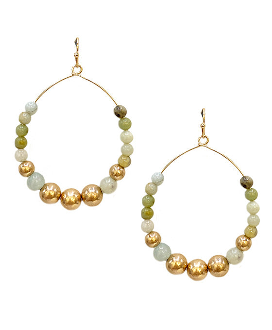 Beaded Round Earring