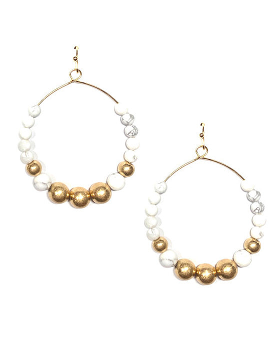 Beaded Round Earring