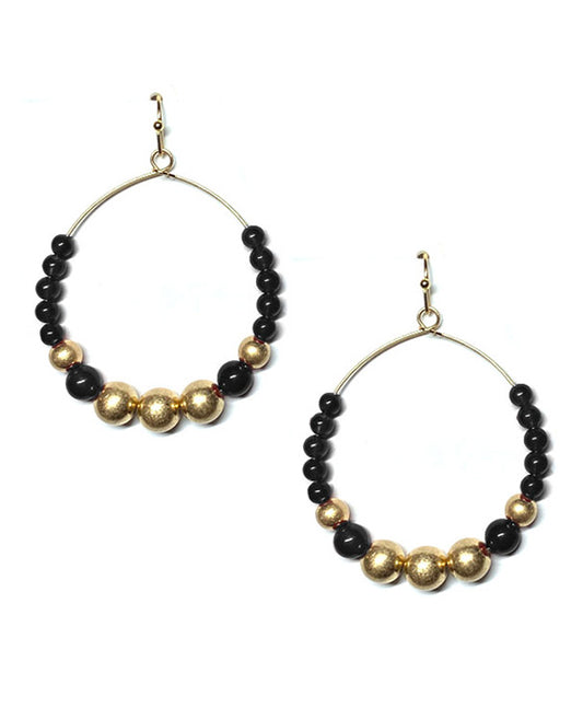 Beaded Round Earring