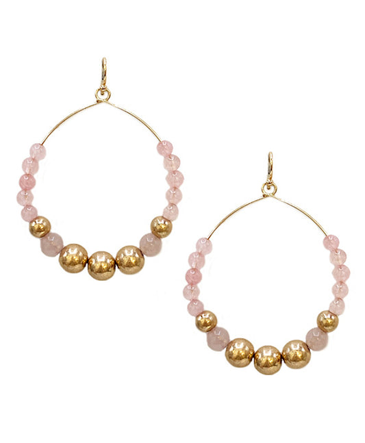 Beaded Round Earring