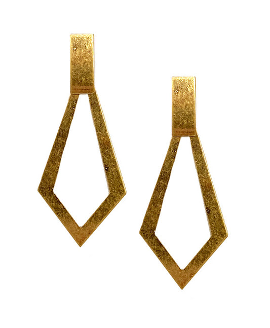 Geo Shape Metal Post Earring