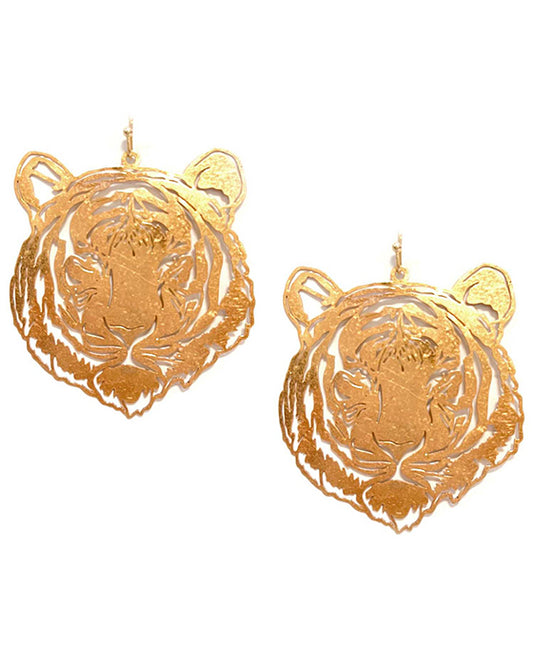 Tiger Face Earring
