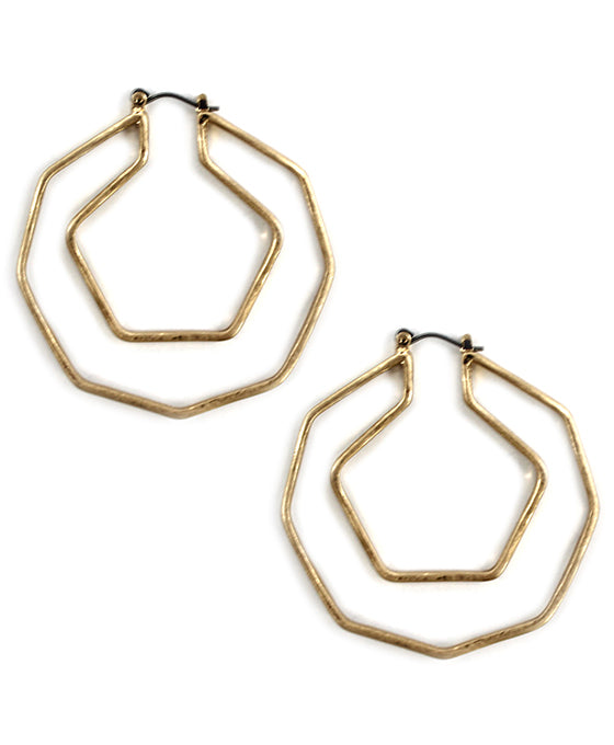 Geo Shape Wire Earring