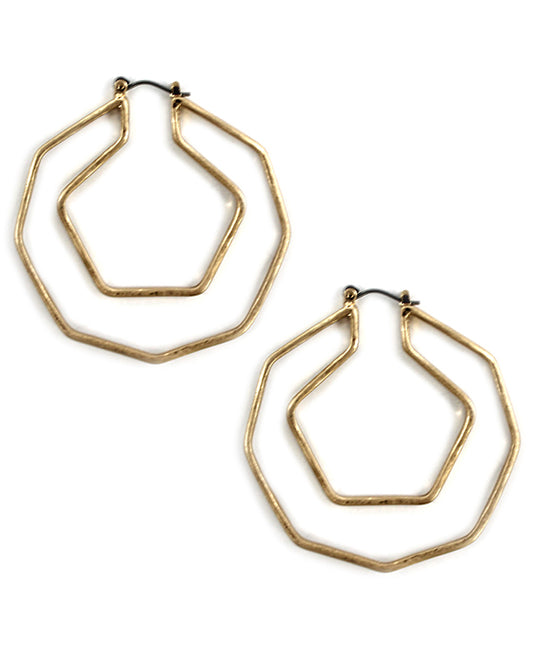 Geo Shape Wire Earring