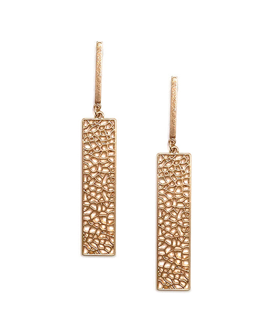 Rectangle w/ Shape Post Earring