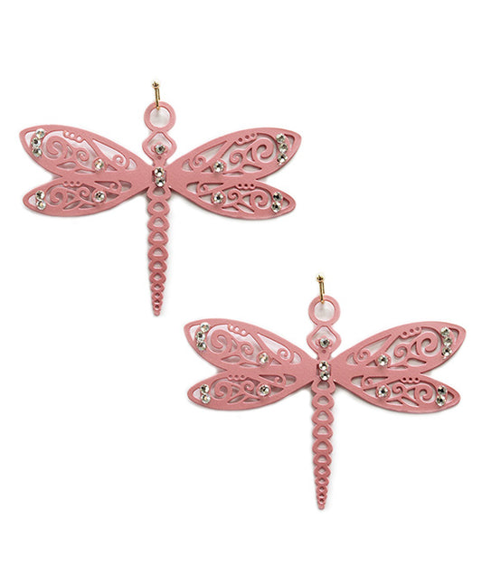 Dragonfly w/ Rhinestone Earring