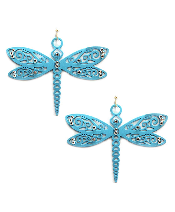 Dragonfly w/ Rhinestone Earring