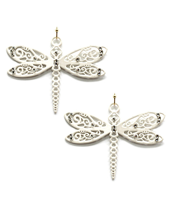 Dragonfly w/ Rhinestone Earring